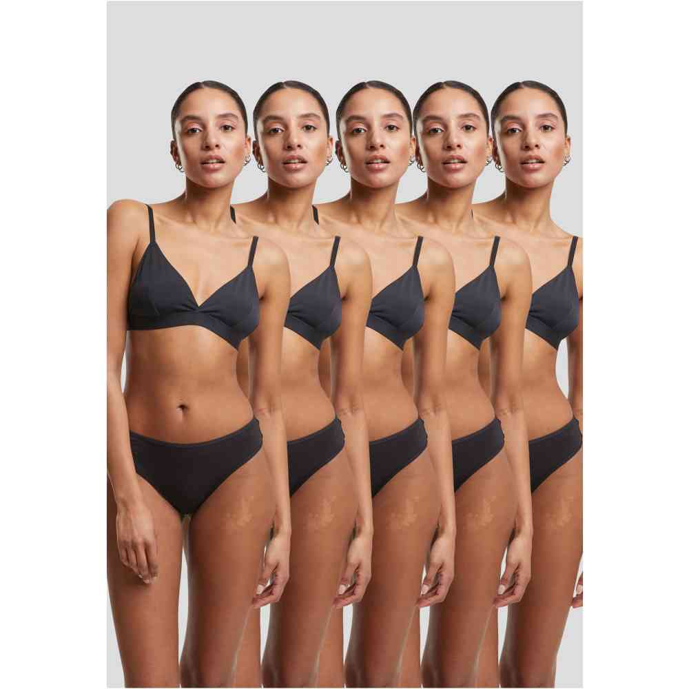 Urban Classics - Bamboo Brazilian 5Pack Slip set - Schwarz